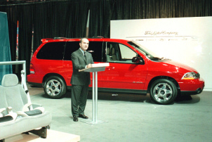 Jac Nasser introducing the Windstr at the New York Auto Show